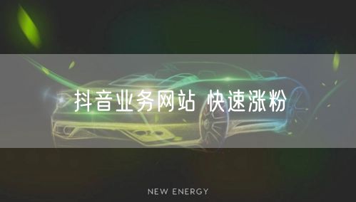 抖音业务网站 快速涨粉